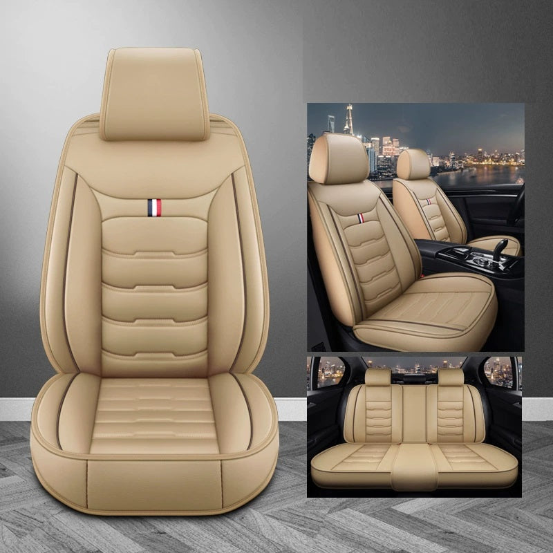 Car Seat Cover Faux Leather Cushion 5 Seater Full Set Front Rear Premium Quality