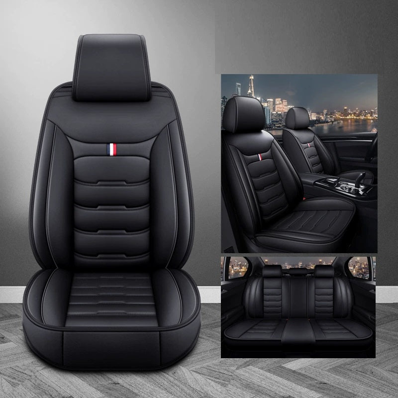 Car Seat Cover Faux Leather Cushion 5 Seater Full Set Front Rear Premium Quality