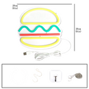 Neon Sign LED Tube Handmade Visual Bar Pub Club Wall Decor Ligh Burger