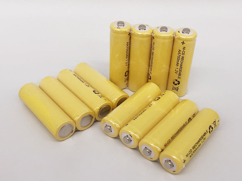 12Pcs 1.2V AA Rechargeable Battery 700mAh Rechargeable Ni-Cd Batteries