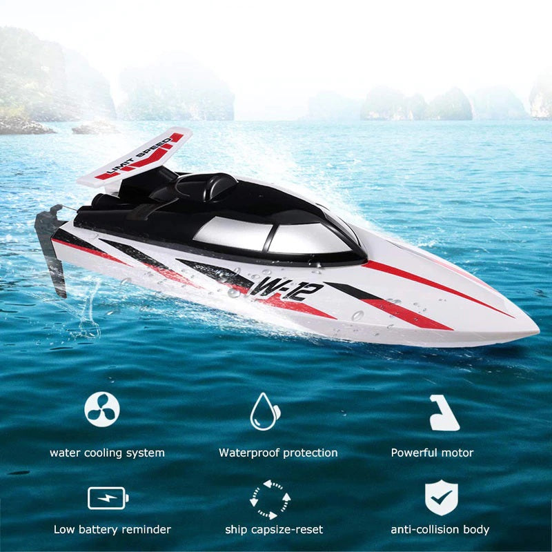 35KM/H High Speed RC Racing Boat Capsize Protection 2.4G Remote Control Toy Boat