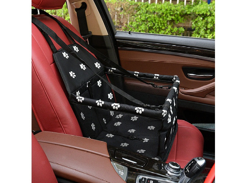 Waterproof Pet Cat Dog Car Seat Cover - Blue Pawn Bone