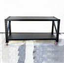 Black Movable WorkBench / 4 Wheels / 101x200x60CM