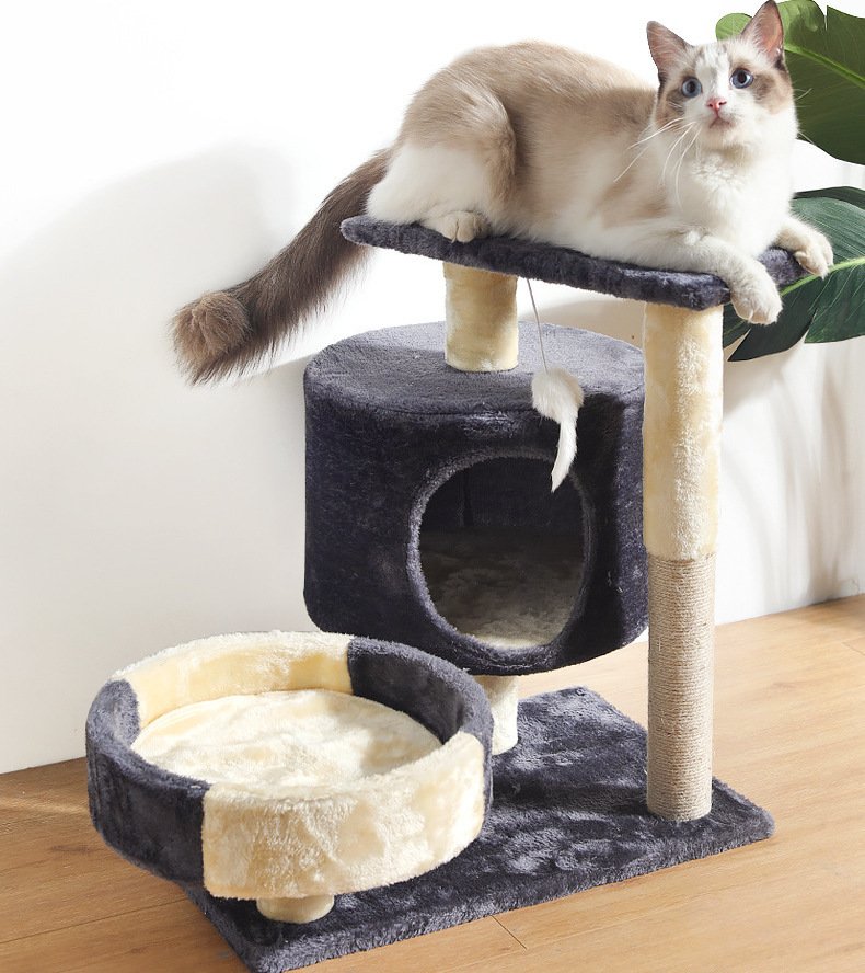 Cat Tree Scratching Post with house & mouse 53cm