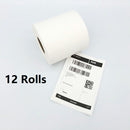 12 rolls of premium 100x150mm direct-thermal labels from dealonline.co.nz, self-adhesive for shipping and packaging.