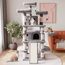 162CM Cat Tree House Scratching Post Condo - Light Grey