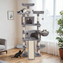 162CM Cat Tree House Scratching Post Condo - Light Grey