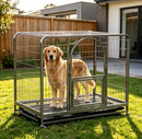 Dealonlinenz super large 125cm XXL metal pet cage with wheels, spacious and sturdy for small to medium pets.