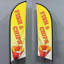 Fish & Chips Double sided print Flag