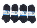 (12 Pairs) Thin Ankle Socks - BLACK - M7-11/ W8-12