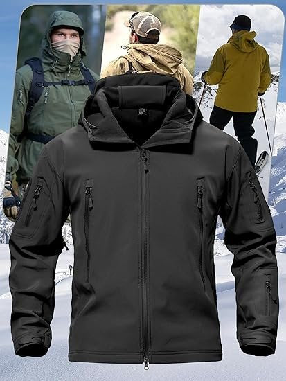 Men's Military Tactical Soft Shell Jacket Coat Water Resistant Windbreaker M-3XL