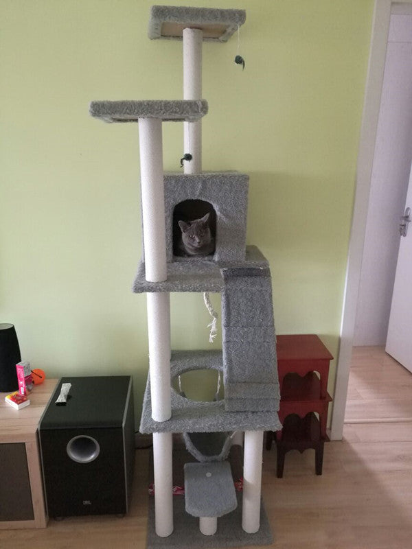 H185cm - Cat Tree House Scratching Post Condo