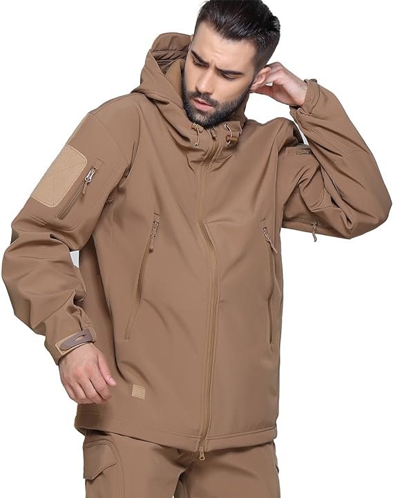 Soft Shell Jacket Coat Water Resistant Windbreaker