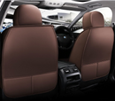 Dealonlinenz faux leather car seat cover full set for 5-seater, includes front and rear cushions, premium quality material.