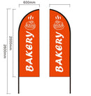 Bakery Pre-print Double Sided Feather Banner Flag Business Commersial