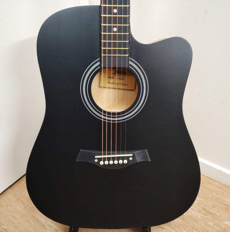 41" Wooden Acoustic Guitar - Black