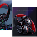 RED/B- Wireless Bluetooth Headset Headphones Foldable Stereo Earphones LED Super