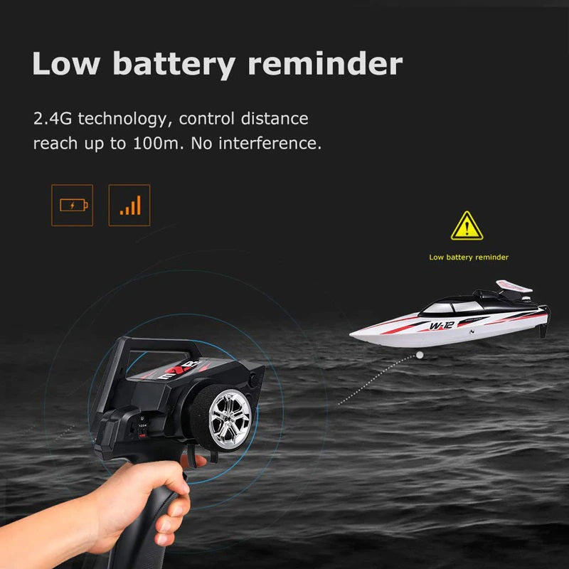 35KM/H High Speed RC Racing Boat Capsize Protection 2.4G Remote Control Toy Boat