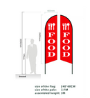 'FOOD' 3.4m Sign Commercial Feather Banner Flag