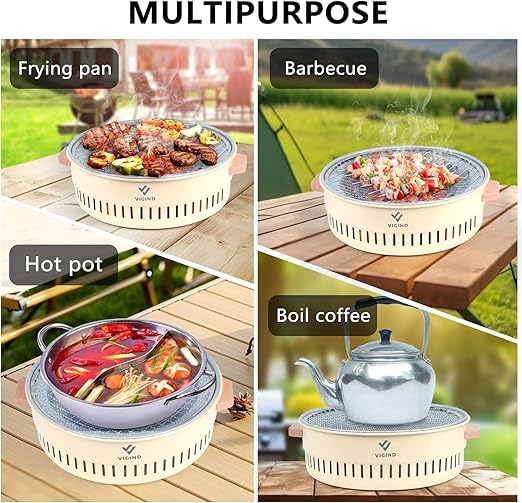 Charcoal Barbecue Gril Portable Charcoal BBQ Grill Stove Home Party Outdoor