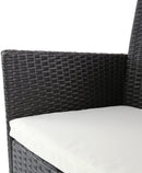 PE/PVC Rattan Patio Chairs & Round Table 3PC Set