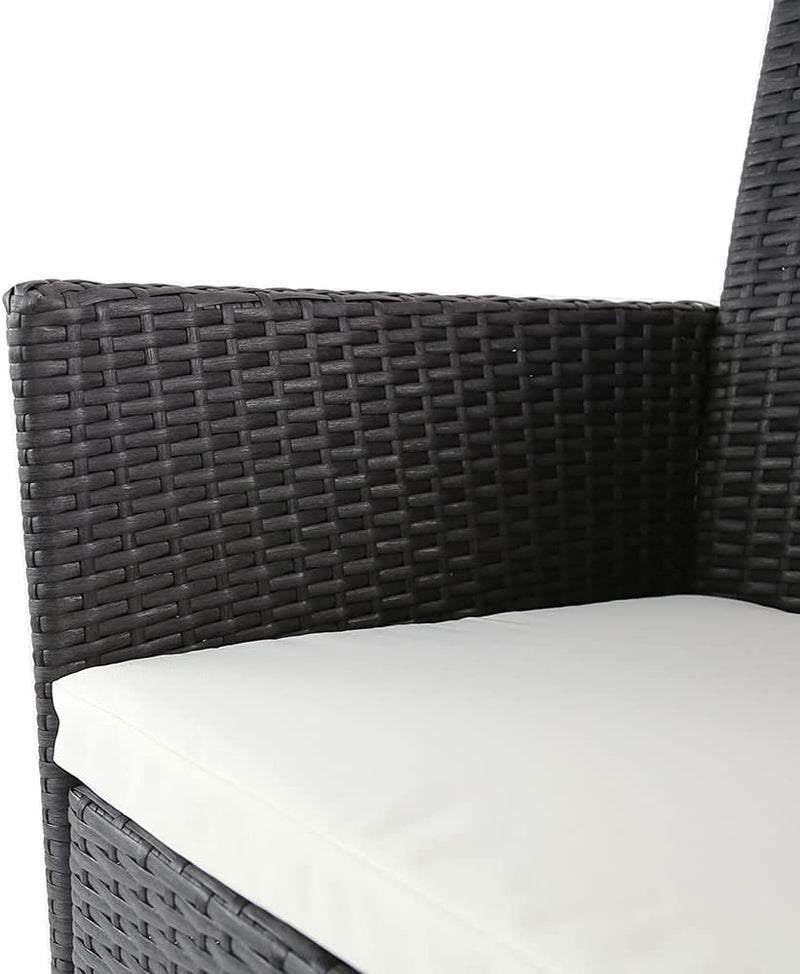 PE/PVC Rattan Patio Chairs & Round Table 3PC Set