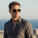 HD Polarized lens Lens Sunglasses Anti-Blue Ray Hydrophobic with Case 4 colours