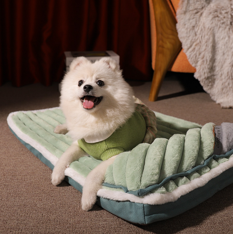 Plush and Velvet Waves Perfect Comfort Sofa-Style Dog Bed - M