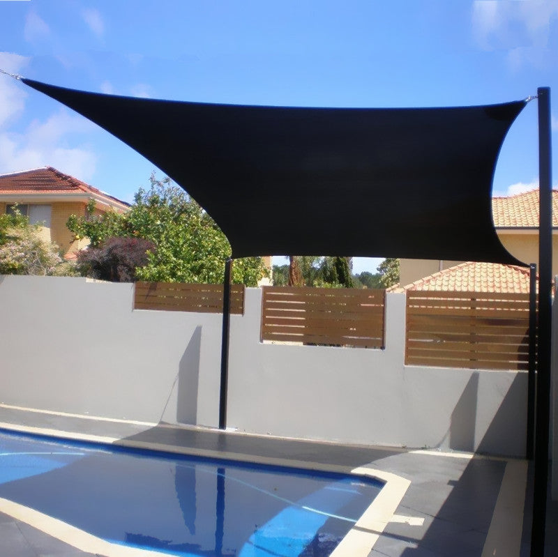 BEIGE 4*6m Sand Rectangle Sun Shade Sail UV Block for Outdoor Patio Garden