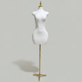 Half Body Female Mannequin Velvet Surface- White