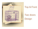 BLACK 70x50x60cm Pet Cage - 70CM Wide Collapsible Metal Pet Cage