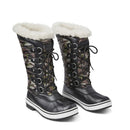 Winter Fluffy Collar Fleece Lining Lace-Up Warm Women Snow Explorer Boots 40