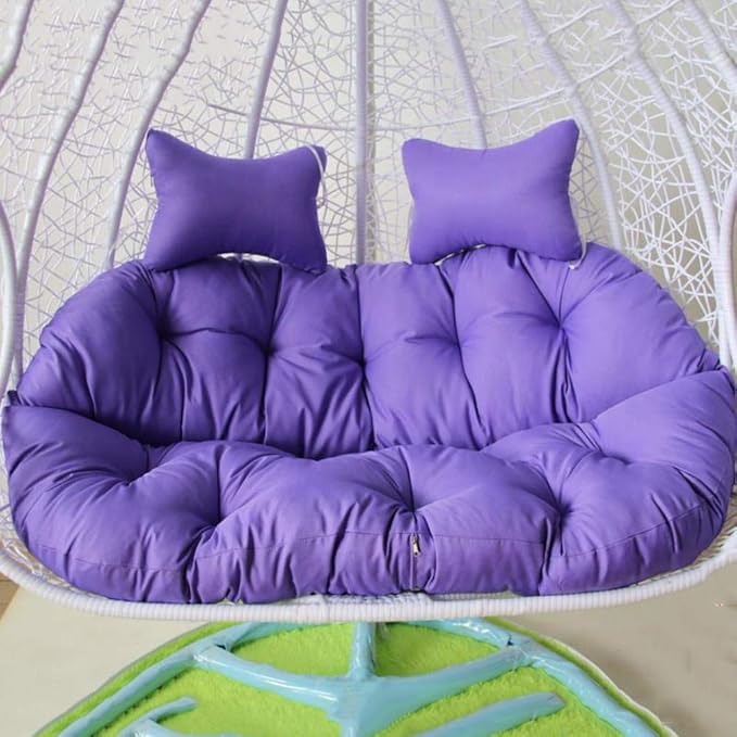 Purple - Cushion Pad Seat Set High Quality For Double Hanging Basket Chair