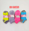 (12 Pairs) Candy Colour Kids' Ankle Socks 4 - 6