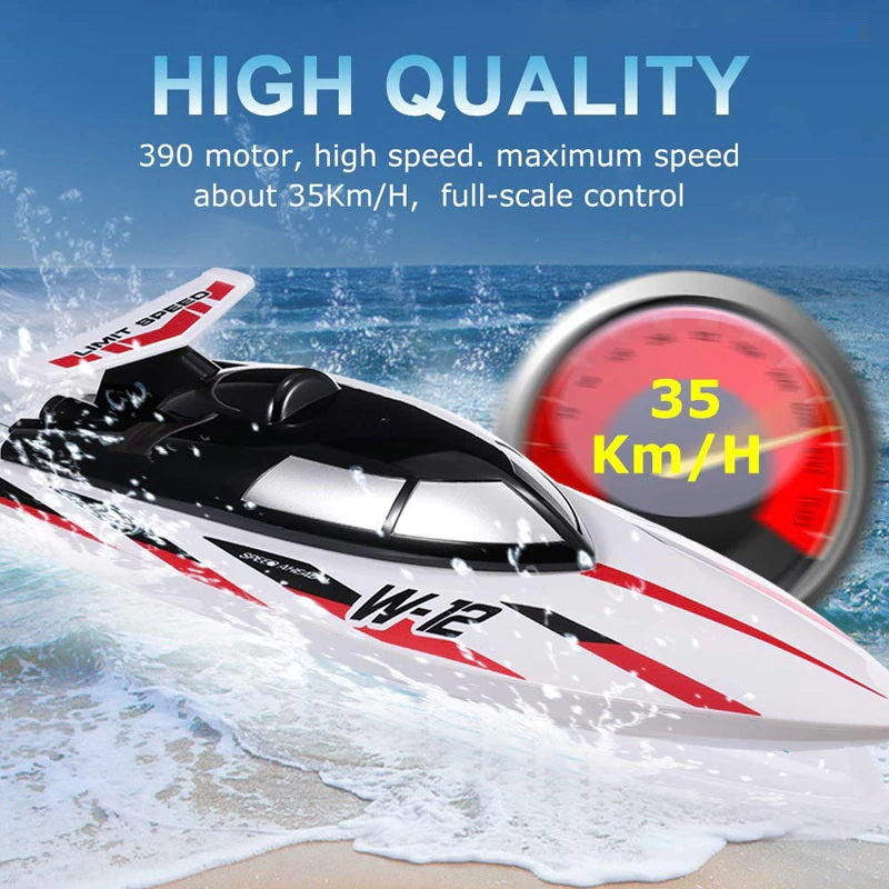 35KM/H High Speed RC Racing Boat Capsize Protection 2.4G Remote Control Toy Boat