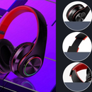 WHITE- Wireless bluetooth Headset Headphones Foldable Stereo Earphones LED Super