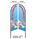 REALFRUIT ICECREAM Pre-print Double Sided Feather Flag Business Commersial