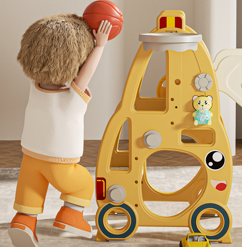 Kids Slide with Basket Ball