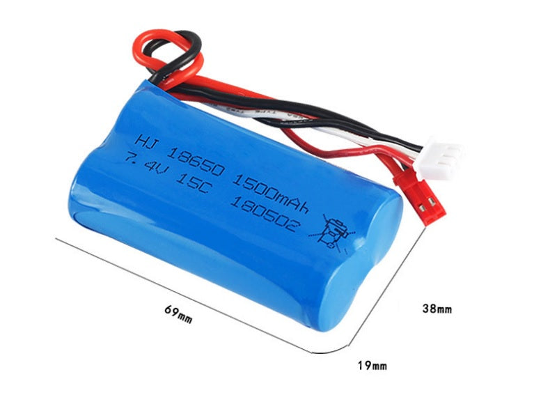 7.4V 1500mAh Red Li-Po Rechargeable Battery for Drone