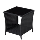 PE/PVC Rattan Patio Chairs & Round Table 3PC Set