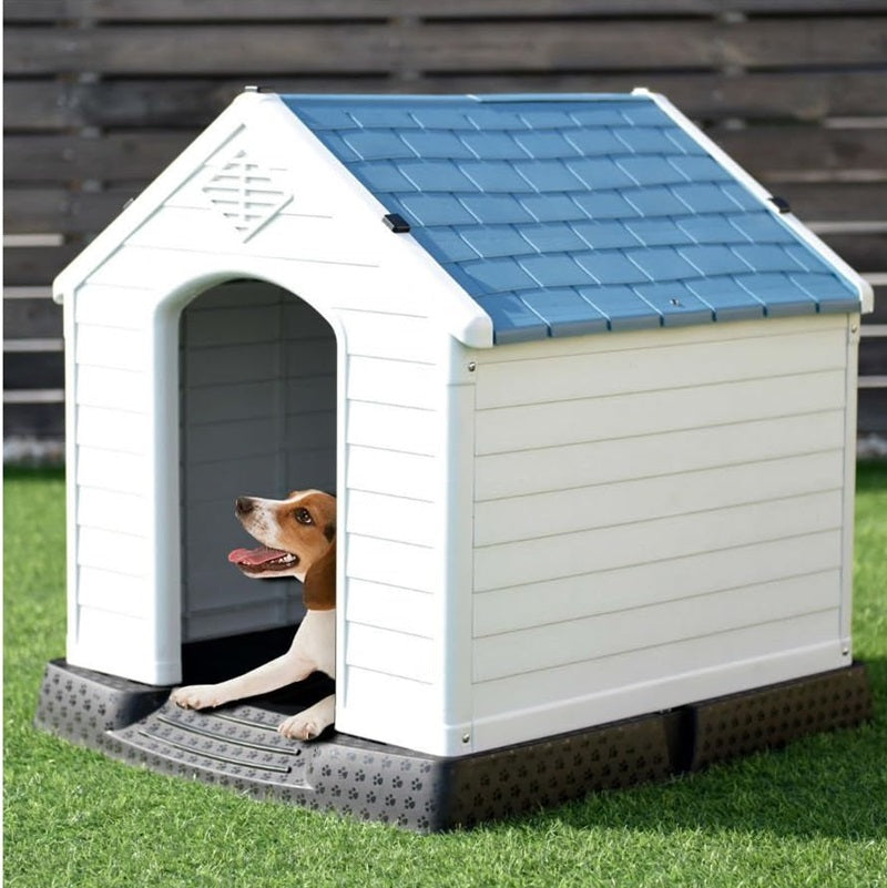 Pet Dog House Plastic Dog Kennel for Indoor Outdoor Animal Shelter Weatherproof