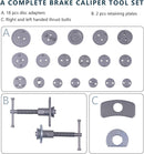22pc Disc Brake Caliper Piston Rewind Tool Kit Set