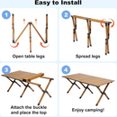 90/120CM Folding Dining Table Camping Picnic Egg Roll