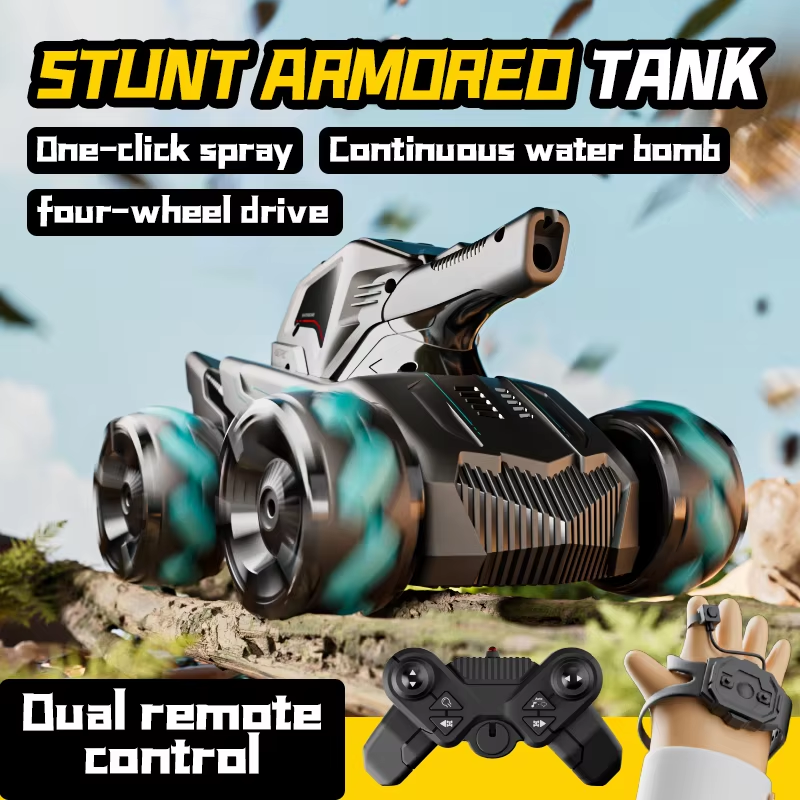 RC Car 4WD 2.4G Wireless Gesture Sensing RC Tank Water Bomb Spray Stunt