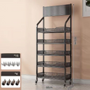 Supermarket Snack Rack with 15 Hooks and Casters for Displaying