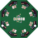 48 Inch Foldable Poker Table Top for 8 Players Chips Tray & Cup Holders Texas