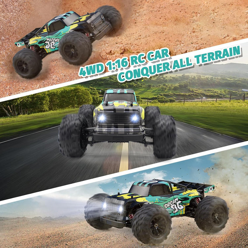 36km/H All Terrains 4WD Electric High Speed RC Truck Off-Road 1:16 Best Toy Gift