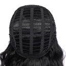 Women Mid Wig with Hat Blond Synthetic Hair Full Wigs High Quality