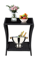 PE/PVC Rattan Patio Chairs & Round Table 3PC Set