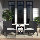 PE/PVC Rattan Patio Chairs & Round Table 3PC Set